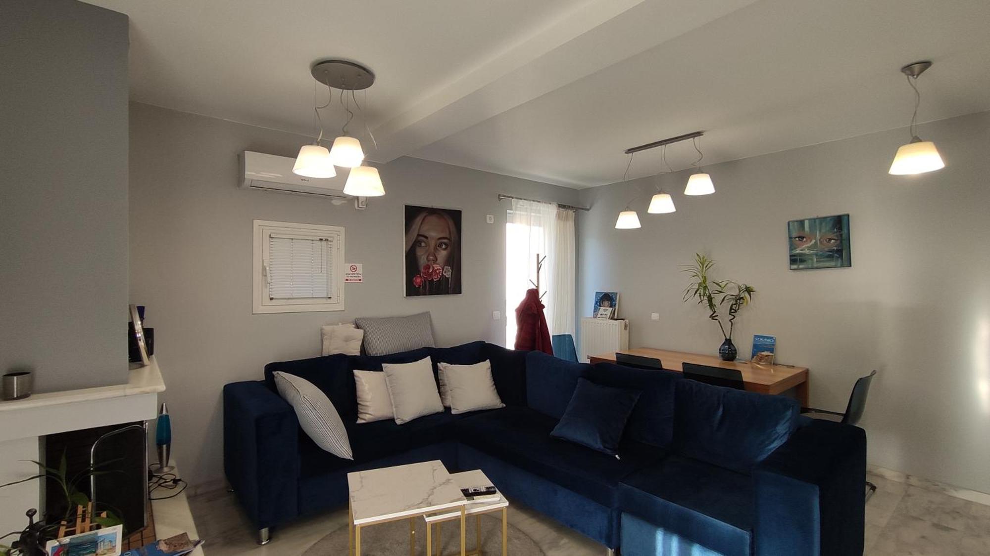Beautiful Maisonette With A View To The Mountains And The Sea Agia Marina  Bagian luar foto